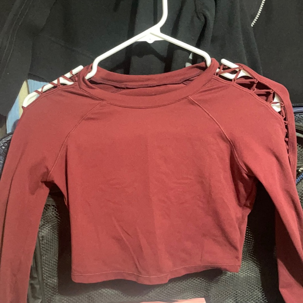 Alo longsleeve knit workout crop top